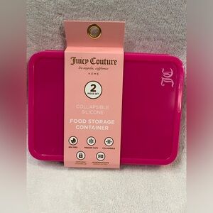 Juicy Couture Pink Collapsible Silicone Food Storage Container